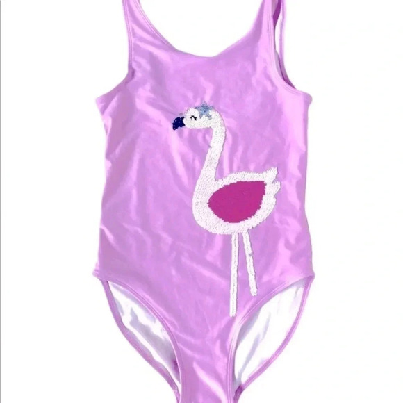 Carter’s Flip Sequin Flamingo One Piece Swimsuit Girl’s Size 14 - Picture 3 of 8